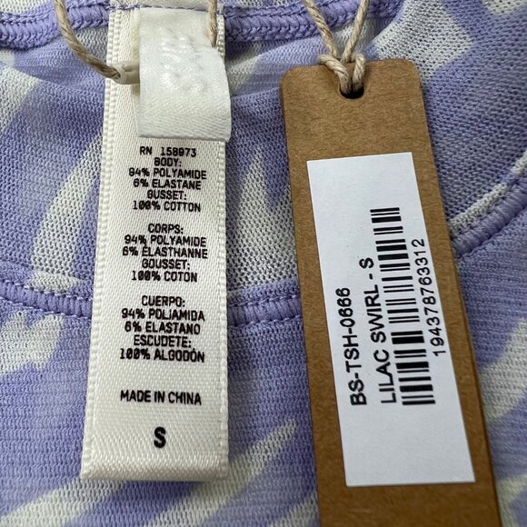 SKIMS Summer Mesh T-Shirt Bodysuit Lilac Swirl‎ Womens Small - Picture 11 of 12